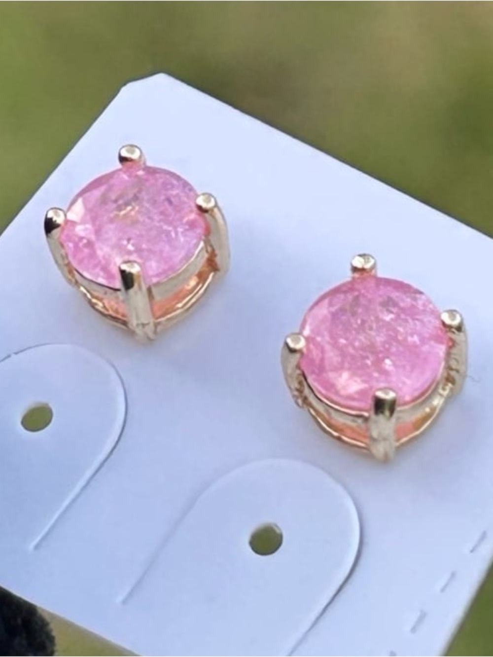 New gold & pink earrings